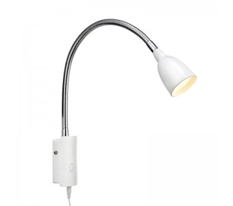 Sieninis šviestuvas TULIP White/Chrome